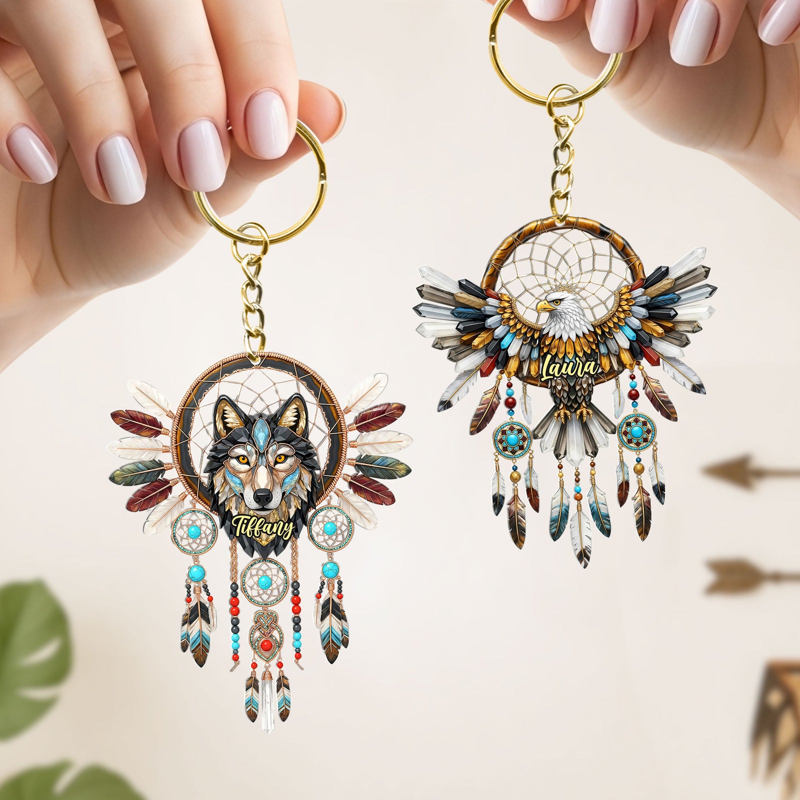 Native American Keychain - Personalized Gifts For Natives 03nati010725 - Keychains - GoDuckee