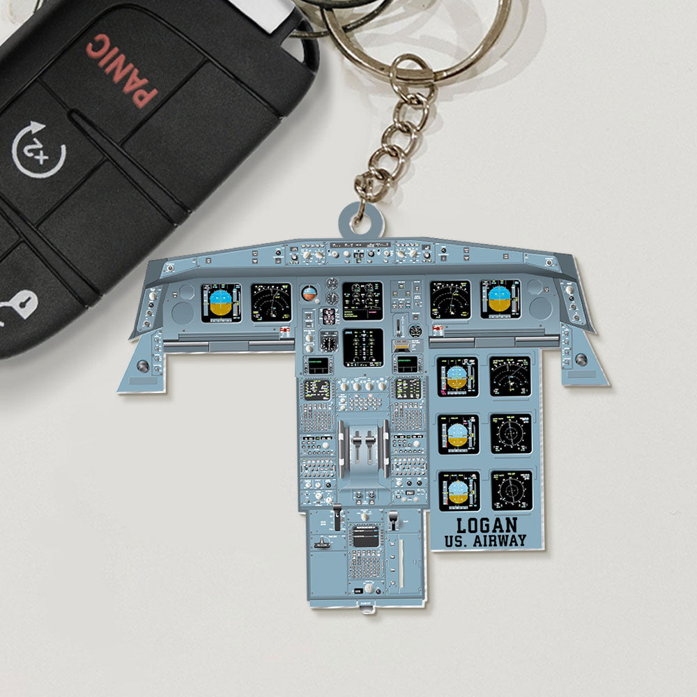 Personalized Plane Dashboard Keychain, Gift For Airplane Lovers 06HUTI090623 - Keychains - GoDuckee