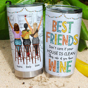 They Care If You Have Wine, Best Friends 01DNDT080323TM Personalized Tumbler - Tumbler Cup - GoDuckee