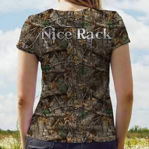 Nice Rack, Gift For Hunter, Personalized 3D AOP Shirt, Funny Hunter Shirt - AOP Products - GoDuckee