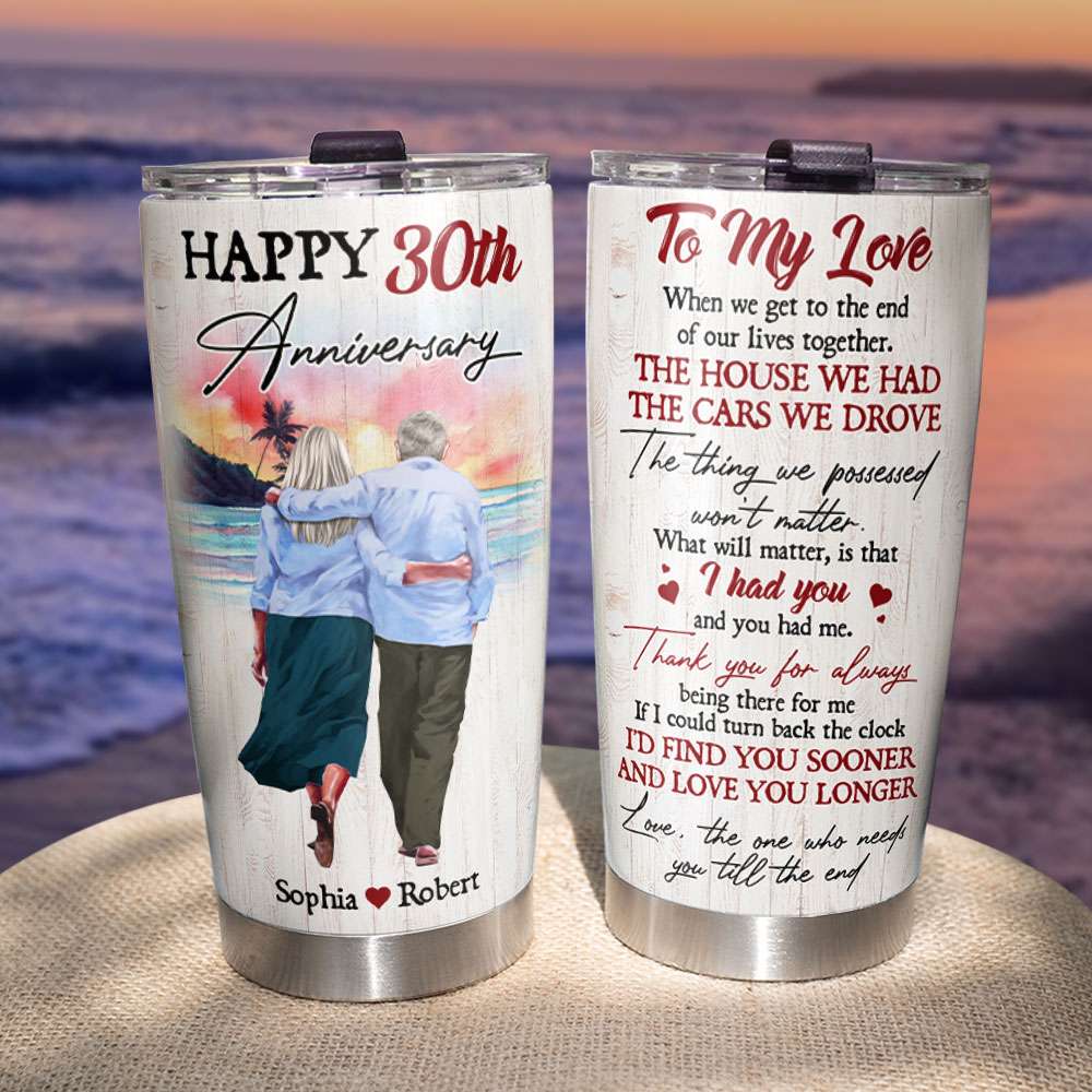 To My Love, Gift For Couple, Personalized Tumbler, Old Couple Tumbler, Anniversary Gift - Tumbler Cup - GoDuckee