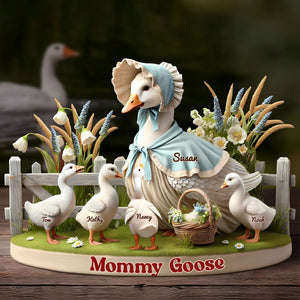 Goose Mom Plaque - Personalized Gifts For Mom 05qhti180425 - Shaped Plaques - GoDuckee