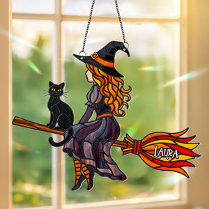 Witch Suncatcher - Personalized Gifts For Witch Fans 02ohti150825 - Ornament - GoDuckee