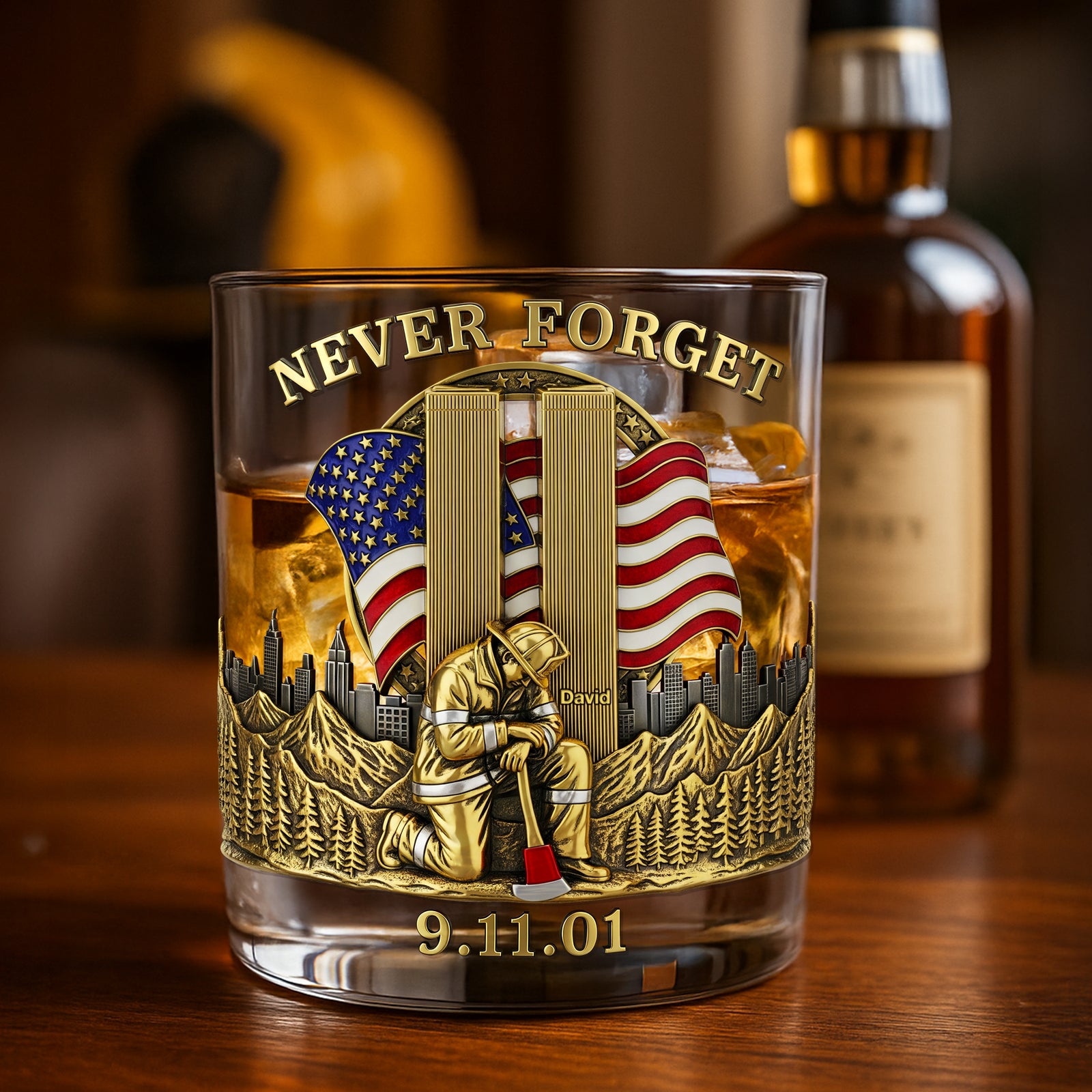 911 Firefighter Whiskey Glass - Personalized Gifts For Firefighters 05nati060825 - Whiskey Glass - GoDuckee