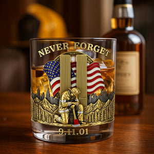 911 Firefighter Whiskey Glass - Personalized Gifts For Firefighters 05nati060825 - Whiskey Glass - GoDuckee