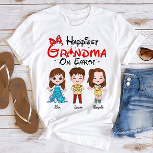 Happiest Grandma On Earth, Gift For Grandma, Personalized Shirt, Grandkids Shirt 02NATI280723HA - Shirts - GoDuckee
