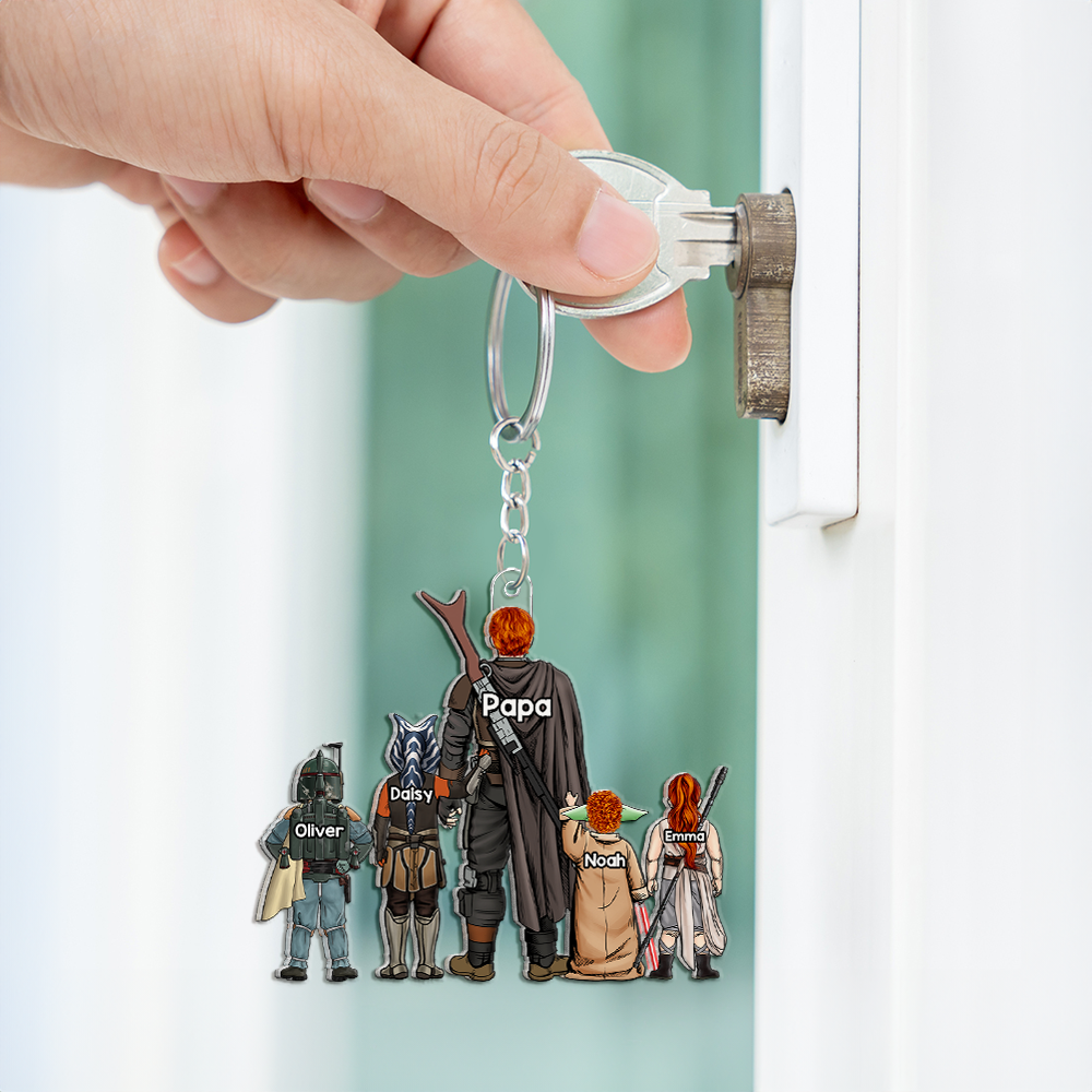 Galaxy Dad Keychain - Personalized Gifts For Dad 02qhhu070525hg - Keychains - GoDuckee