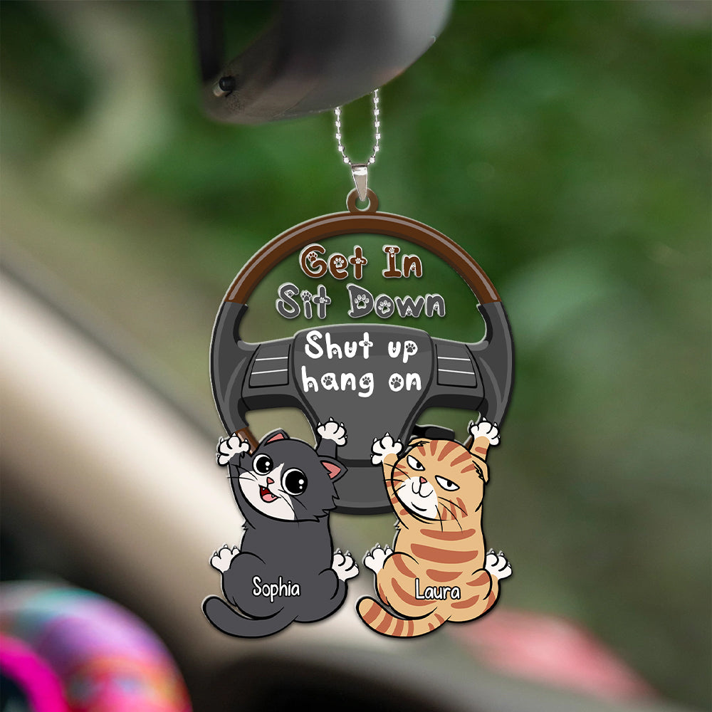 Personalized Gifts For Cat Lover Car Ornament 02QHDC040624 - Ornaments - GoDuckee