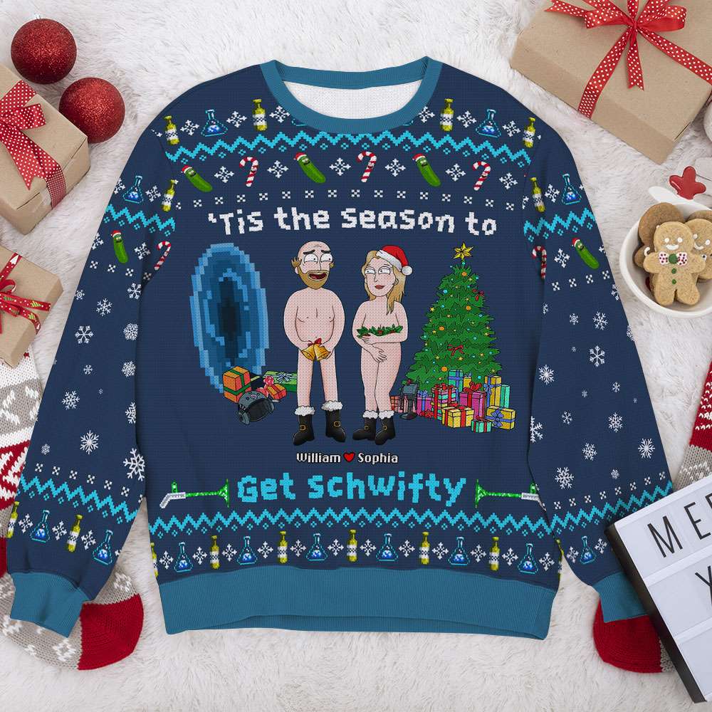 Personalized Gifts For Couple Christmas Ugly Sweater 02QHTI080824HG - Ugly Christmas Sweater - GoDuckee