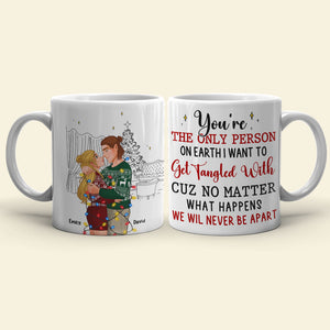 The only person on earth to get tangled with , Personalized White Mug for Couples , 01htti291123da - Coffee Mug - GoDuckee