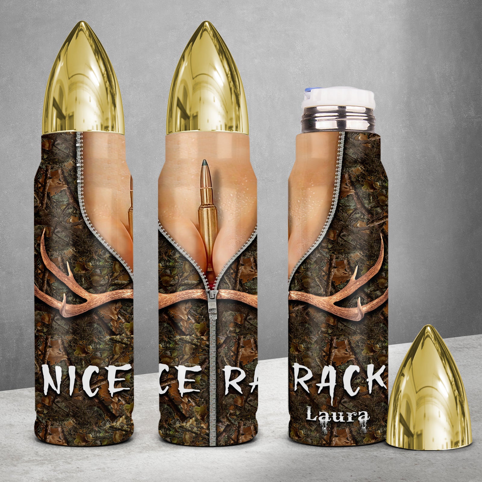 Personalized Gifts For Hunter Bullet Tumbler 03HUTI150524 - Tumbler Cups - GoDuckee