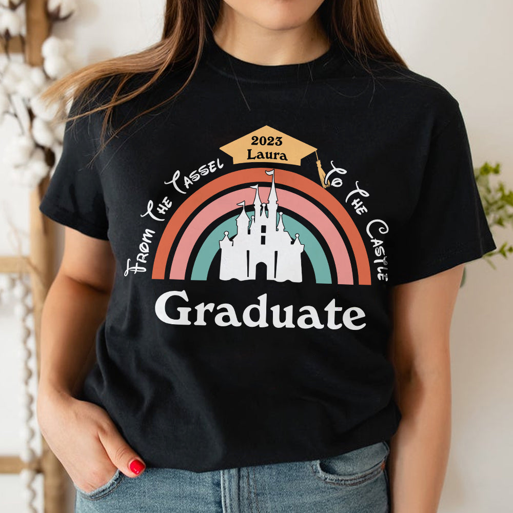 Graduate From The Tassel To The Castle, Personalized Shirt 09hudt240423 - Shirts - GoDuckee