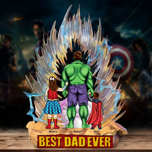 Super Dad Acrylic Plaque Personalized Gifts For Dad 04OHTI290425PA - Shaped Plaques - GoDuckee