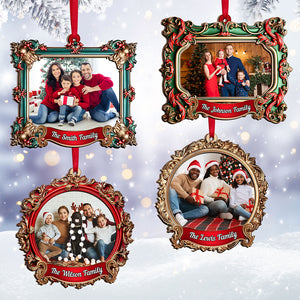 Custom Photo Gifts For Family Christmas Ornament 02huti310824 - Ornament - GoDuckee