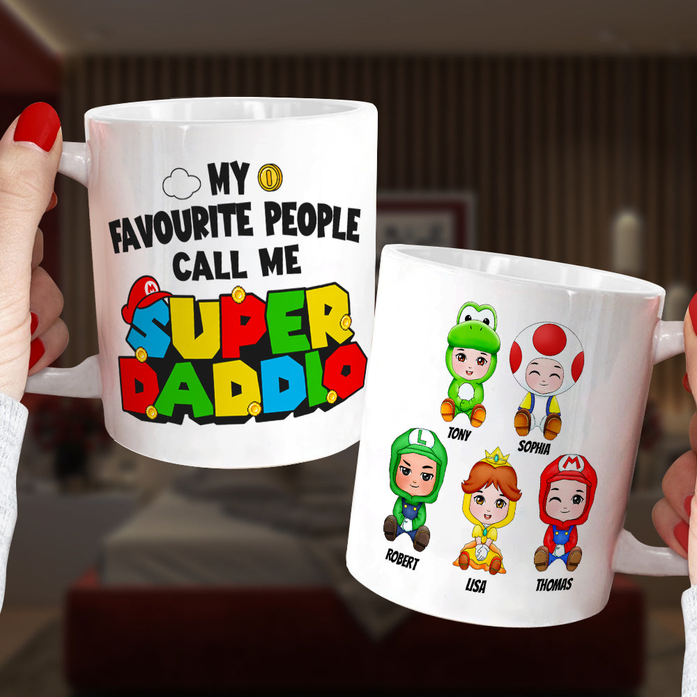 My Favorite People Call Me Super Dad 03HTTI150523HA Personalized Mug - Coffee Mug - GoDuckee