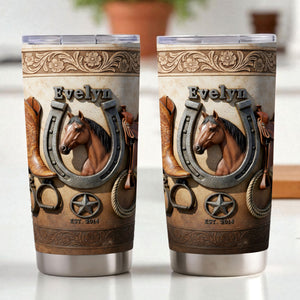 Cowboy Horse Tumbler – Custom Photo Gifts For Horse Lovers 04kiti271225 - Tumbler Cup - GoDuckee