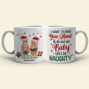 I Want To Hold Your Hand, Couple Gift, Personalized Mug, Old Couple Coffee Mug, Christmas Gift - Coffee Mug - GoDuckee