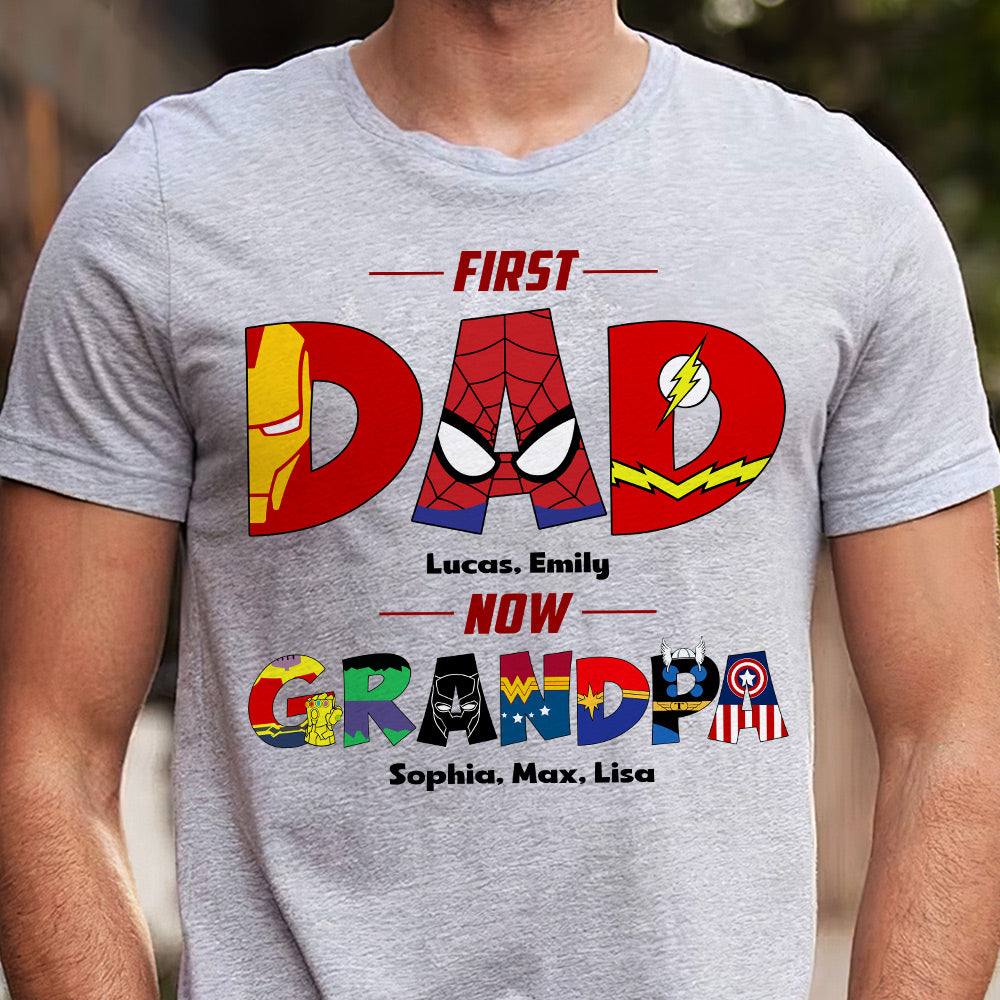 First Dad Now Grandpa Personalized Shirts-02QHTI240523HH - Shirts - GoDuckee