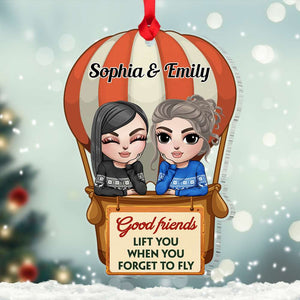 Good Friends Lift You When You Forget To Fly, Personalized Ornament, Gifts For Friend - Ornament - GoDuckee