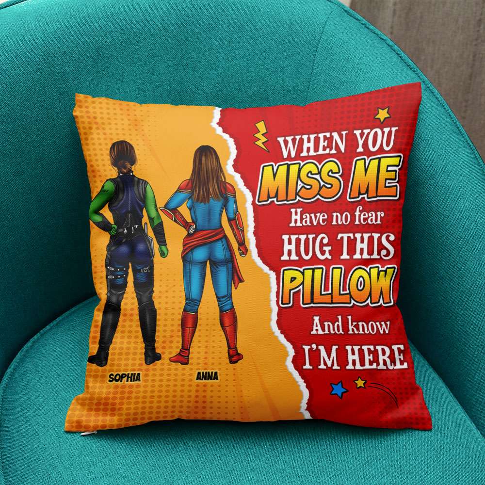 When You Miss Me, Gift For Daughter, Son, Personalized Pillow, Super Family Pillow 04HUTI291223PA - Pillow - GoDuckee