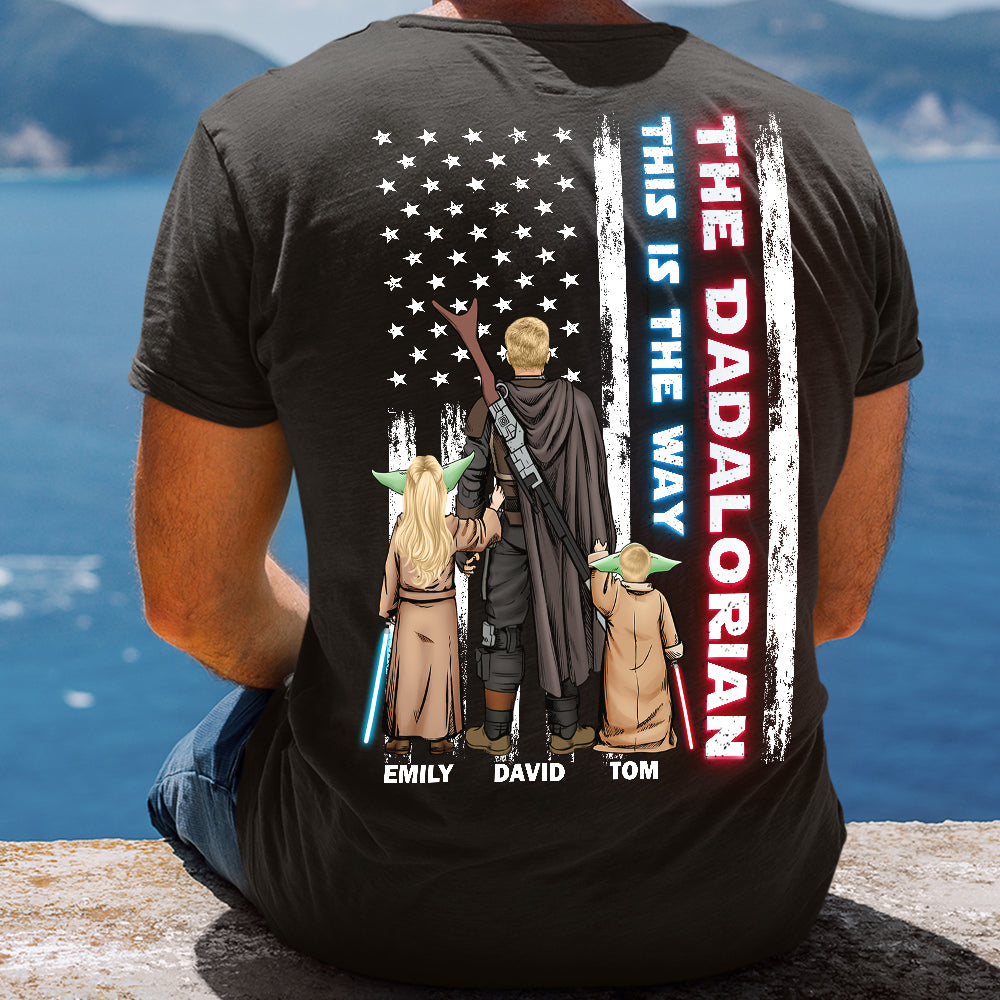 Personalized American Flag Gifts For Dad 04QHDT210423HH Best Dadalorian Ever