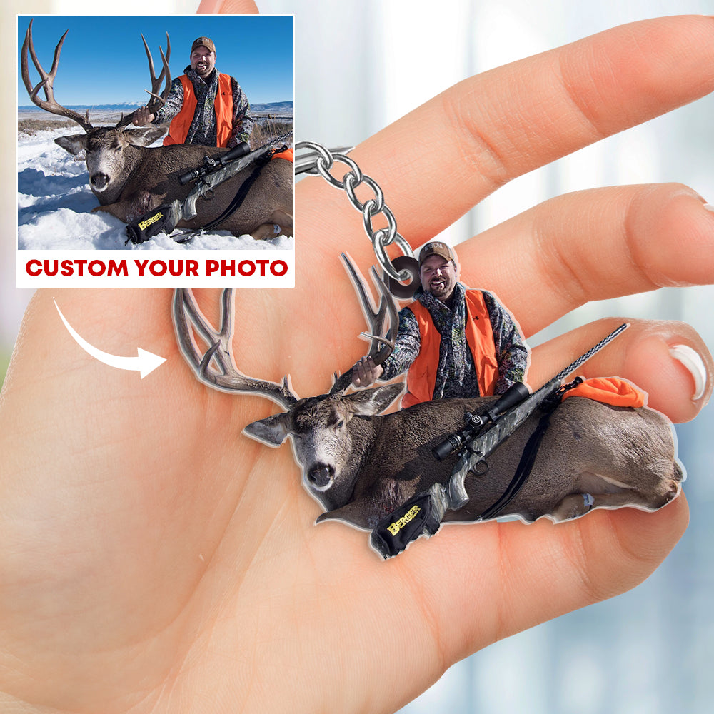 Custom Photo Hunter Gift, Personalized Keychain Gift 07ACDT230623 - Keychains - GoDuckee