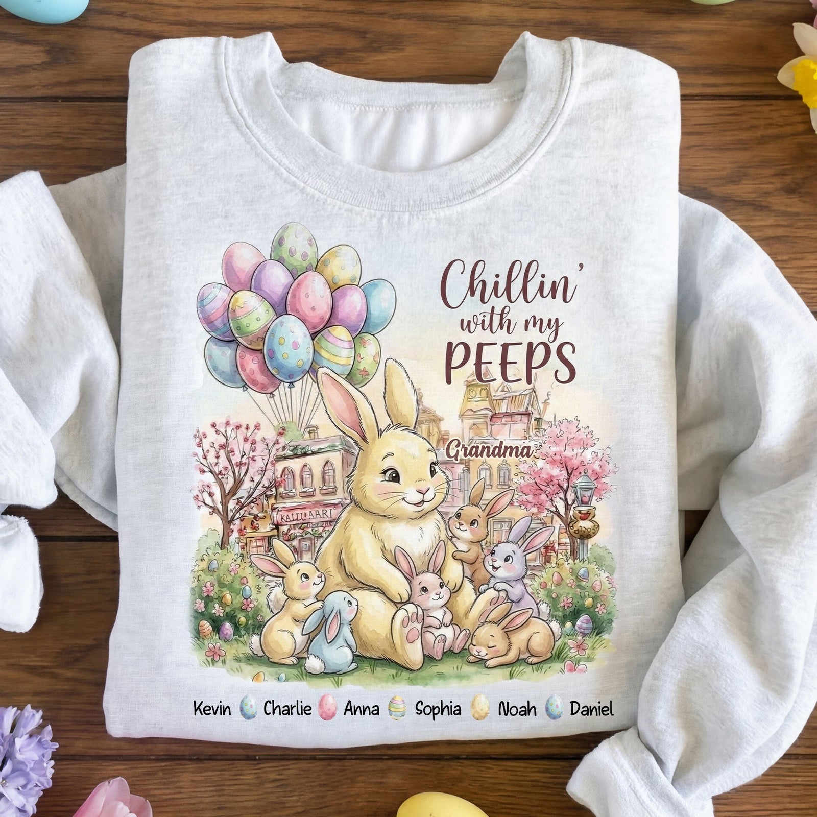 Soft Easter Grandma Rabbit Shirt, Personalized Gifts For Grandma & Mom 03QHTI100326 - Shirts - GoDuckee