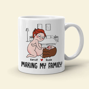 Making My Family Personalized Funny Couple Coffee Mug Gift For Couple - Coffee Mug - GoDuckee