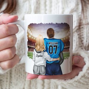 Excellent Husband Skill, Gift For Him, Personalized Mug, Football Couple Mug, Couple Gift - Coffee Mug - GoDuckee