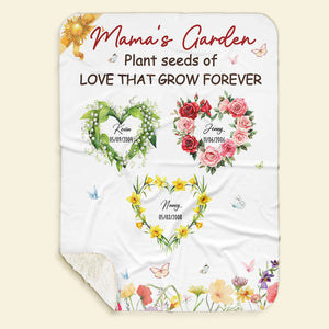 Personalized Gifts For Mom Blanket, Birth Moth Flower Heart 03qhti280325 - Blanket - GoDuckee