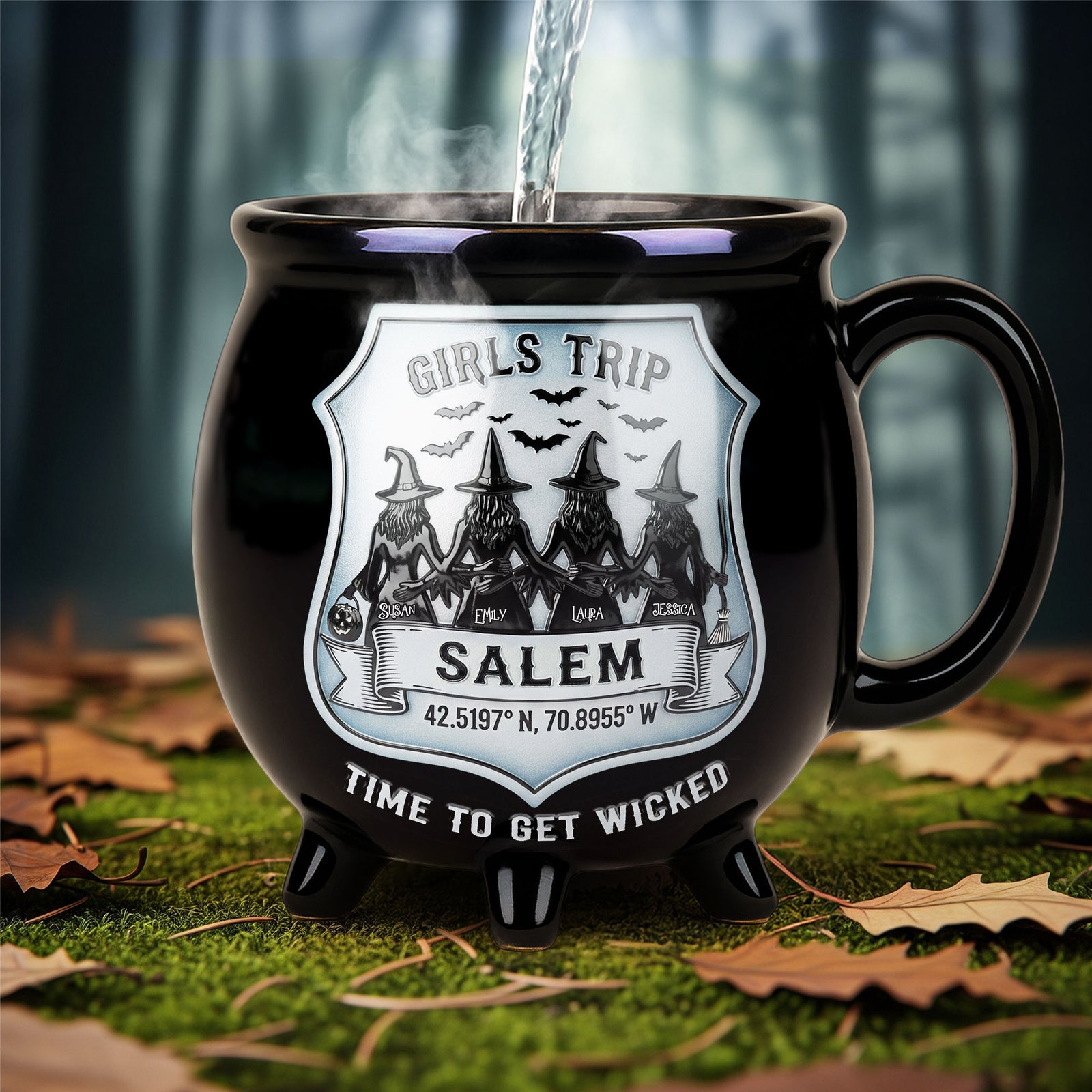 Witch Girls Trip Cauldron Mug, Personalized Gifts For Witch Besties 04qhti200825 - Cauldron Mug - GoDuckee