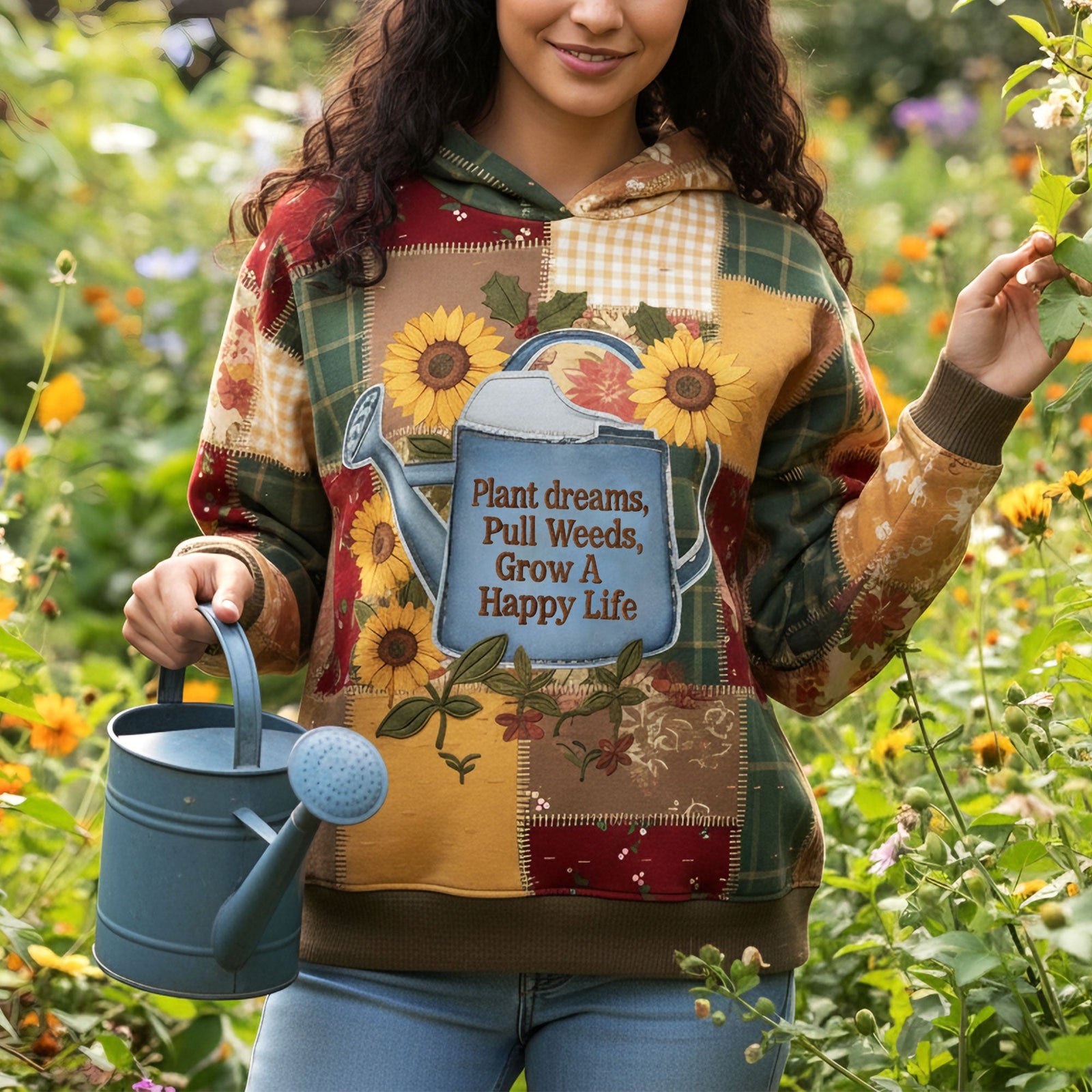 Gardening Dream Hoodie - Personalized Gifts For Gardener Patchwork Hoodie 01PATI201125 - AOP Products - GoDuckee