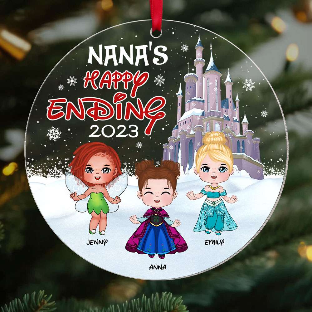 Gift For Grandma, Personalized Grandkids Acrylic Ornament 01HTTI091123HA - Ornament - GoDuckee