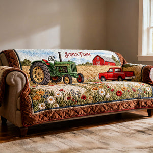 Peaceful Farm Quilted Sofa Cover, Personalized Gifts For Farmers 01QHTI280126 - Sofa Cover - GoDuckee