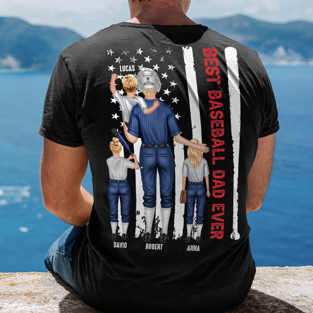 Personalized Dad Shirt Best Baseball Dad Ever - Shirts - GoDuckee