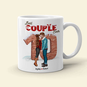 Best Couple Ever, Couple Gift, Personalized Coffee Mug, Couple Kissing Mug, Christmas Gift - Coffee Mug - GoDuckee