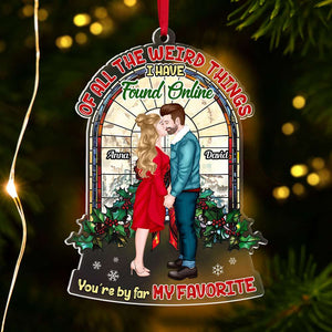 Personalized Gift For Couple, Acrylic Christmas Ornament 03HUTI240924PA You're By Far My Favorite - Ornament - GoDuckee