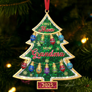 First Mom, Now Grandma Tree Ornament Personalzied Christmas Gifts 05NATI161025-Homacus