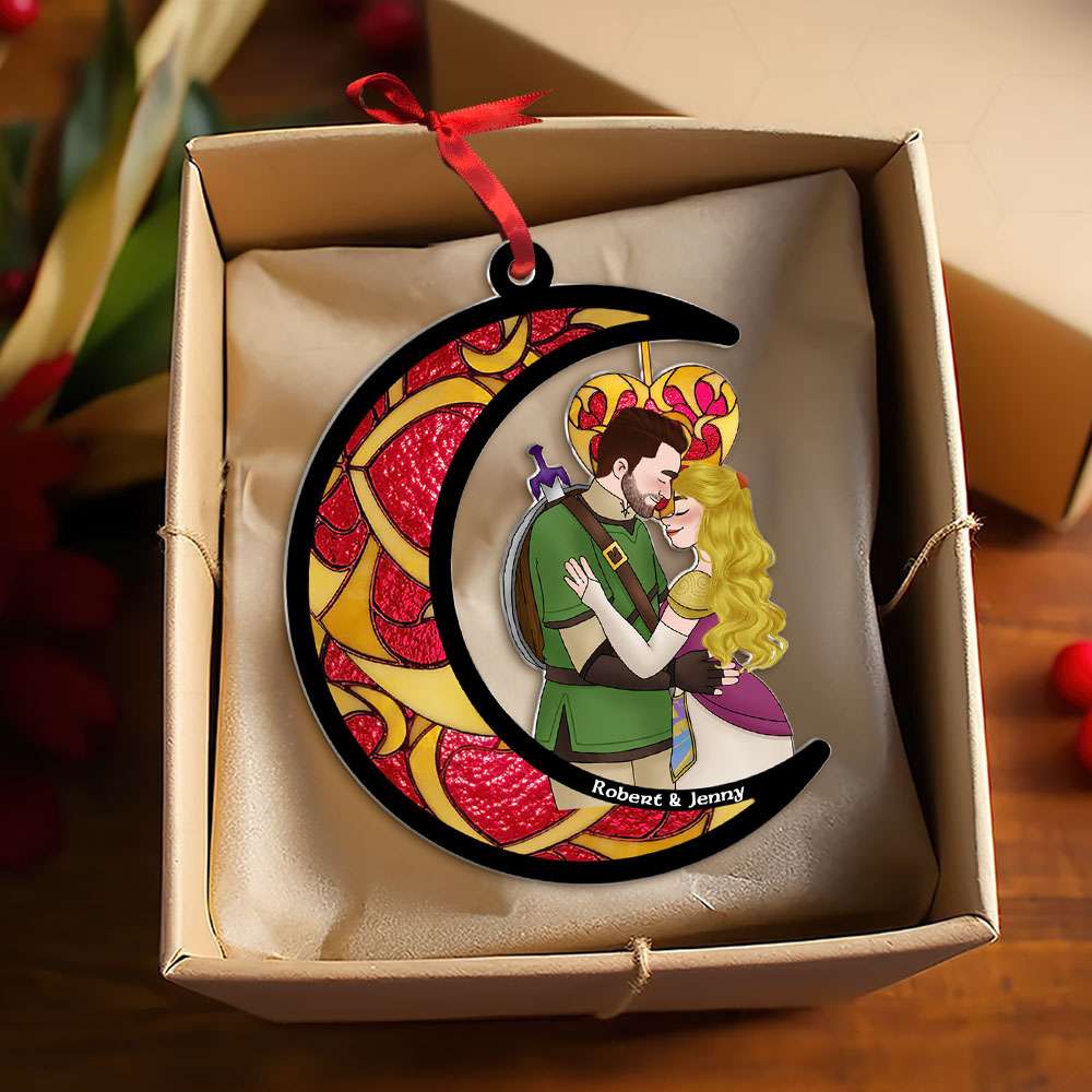 Personalized Gifts For Couples, Kissing Couple Christmas Acrylic Ornament 01OHTI091124HG