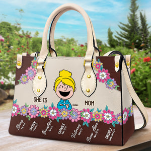 Personalized Gifts For Mom Leather Bag 04xqti080325 - Leather Bag - GoDuckee