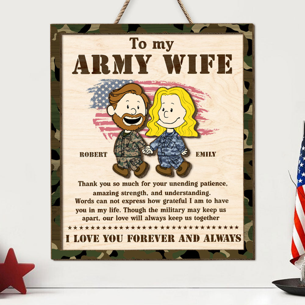 Personalized Gifts For Veteran Couple Wood Sign 06toti110125hg - Wood Sign - GoDuckee