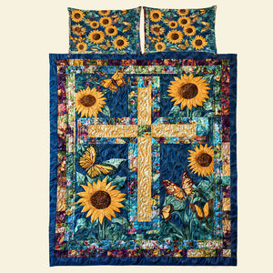 Christmas Gifts Sunflowers Quilt Bedding Set Special Line 03HUTI051124 - Blanket - GoDuckee