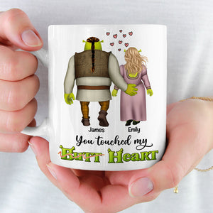 You Touched My Butt Heart - Personalized Couple Mug 05HTTI230623HH - Coffee Mug - GoDuckee