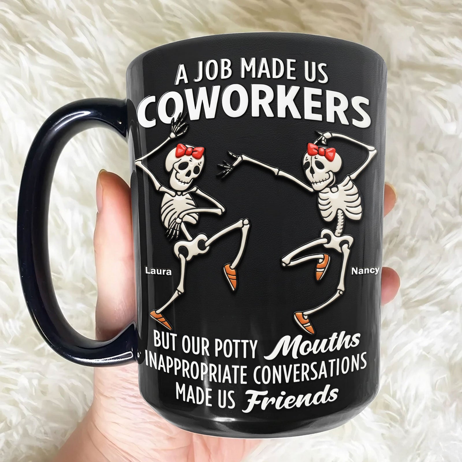 Dancing Skeleton Coworkers Coffee Mug - Personalized Gifts For Coworkers Coffee Mug 06HUTI151125 - Coffee Mug - GoDuckee