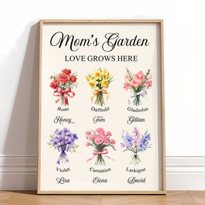 Personalized Gifts For Mom Canvas Print Mom's Garden 04acti121224 - Poster & Canvas - GoDuckee