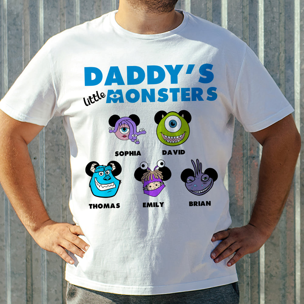Daddy's Little Monsters, Personalized Shirt, Gifts For Dad 02HUDT250423 - Shirts - GoDuckee