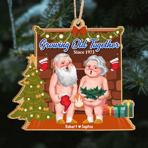 Growing Old Together-Personalized Wood Ornament - PW17-ORNM-WOOD-04nati070923da - Ornament - GoDuckee