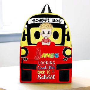 Personalized Gifts For Kid Backpack Bus Cartoon 04xqdc090724hh - Backpack - GoDuckee