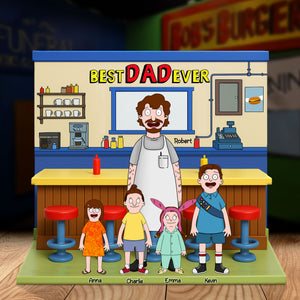 Personalized Gifts For Dad Plaque Best Dad Ever 031nati100425hg - Shaped Plaques - GoDuckee
