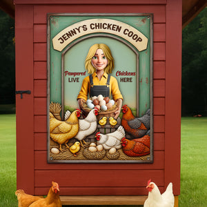 Farm Chicken Girl Metal Sign - Personalized Gifts For Farmers 02nati300625 - Metal Signs - GoDuckee